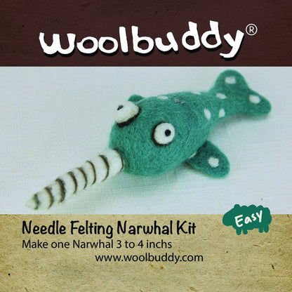 Woolbuddy Needle Felting Kit "Narwhal"