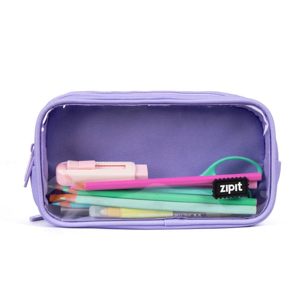 ZIPIT Half & Half Pencil Case (Purple)