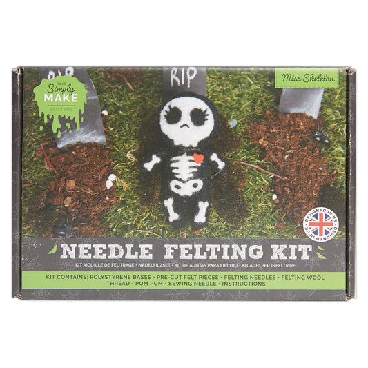 Needle Felting Kit "Miss Skeleton"