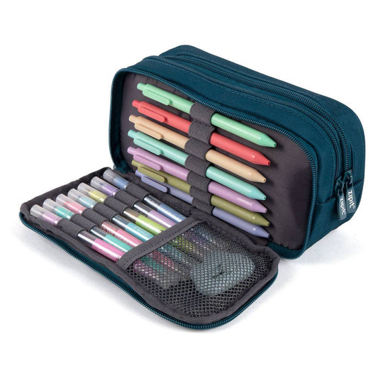 ZIPIT Half & Half Pencil Case (Teal)