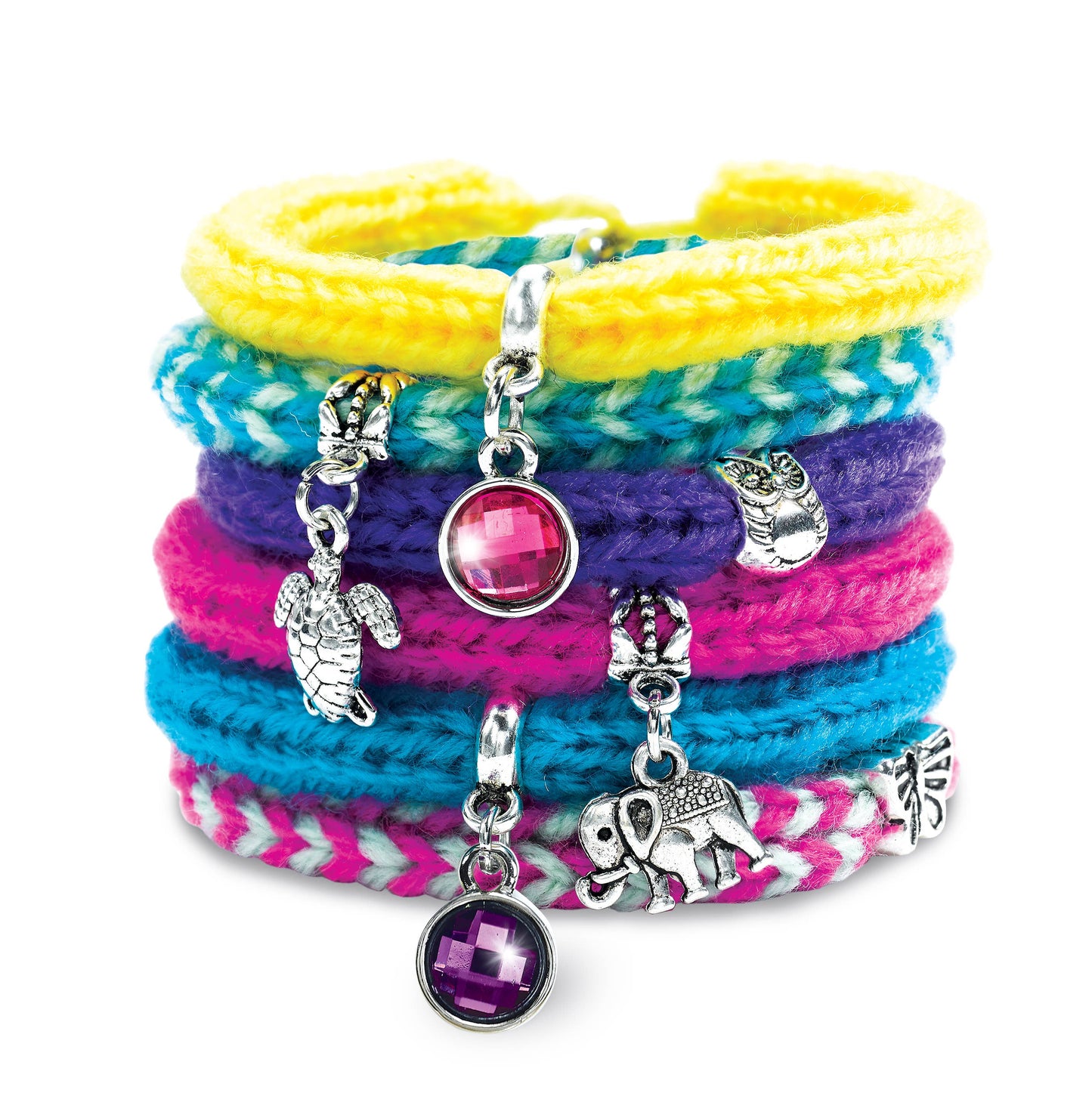 Quick Knit Charm Bracelets
