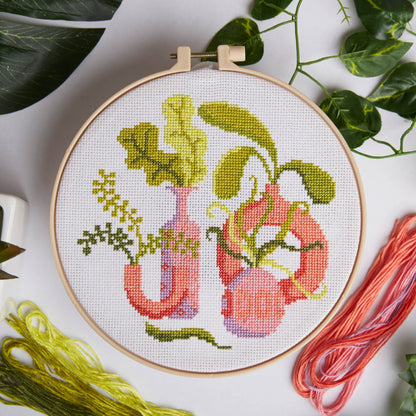 Simply Make Cross Stitch Craft Kit - Vases Design