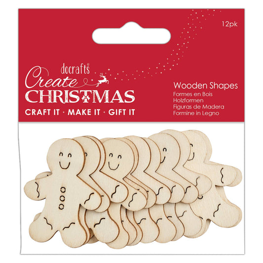 Christmas Wooden Gingerbread (12 pieces)