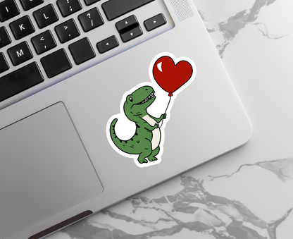 "Dinosaur and Balloon" Sticker