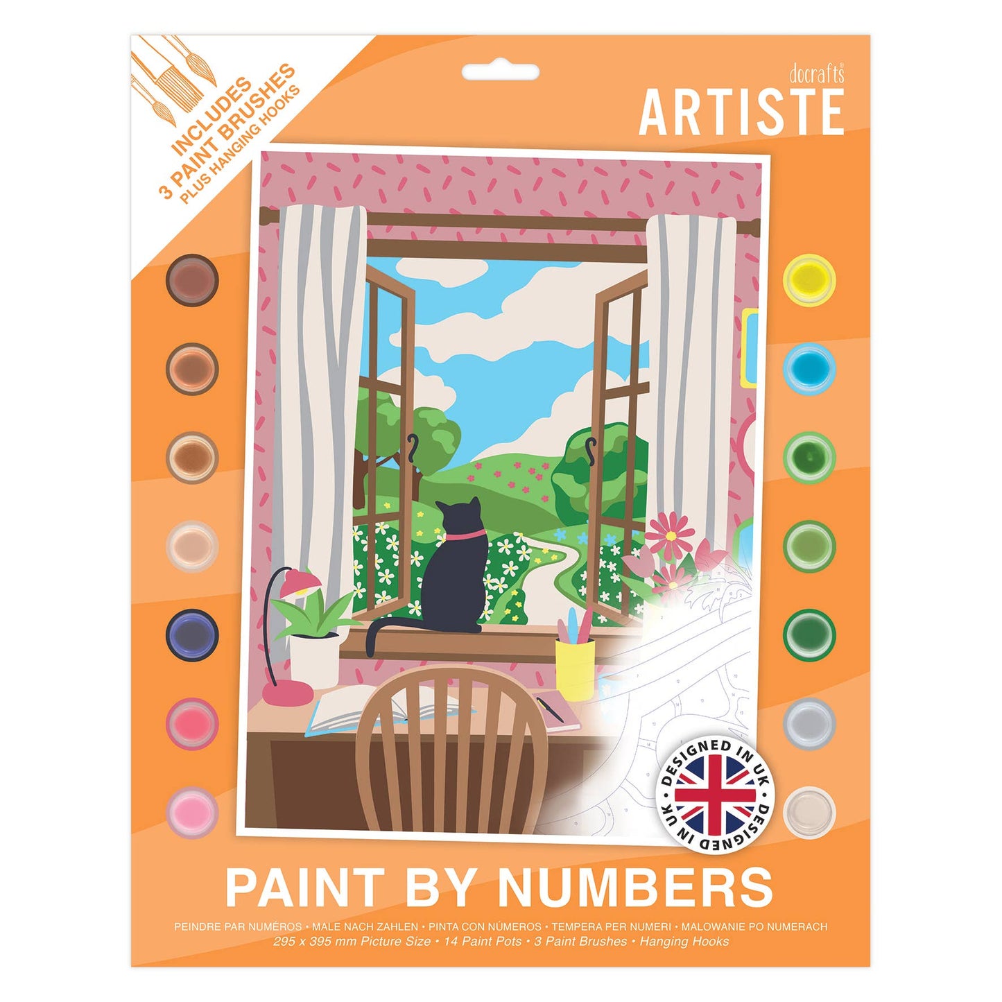 Paint by Numbers "Window View" 13x16"