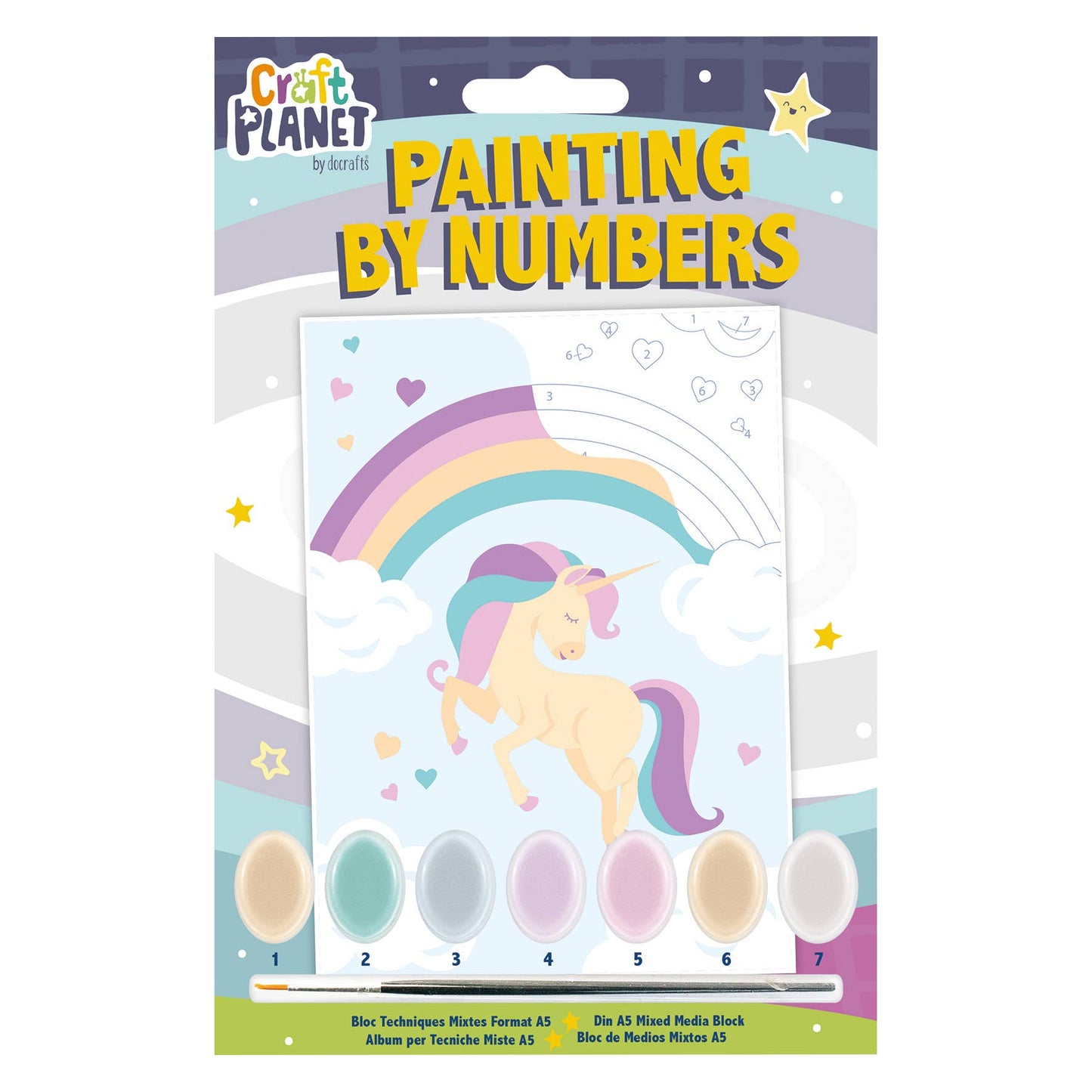 Mini Paint By Numbers Kit "Unicorn"