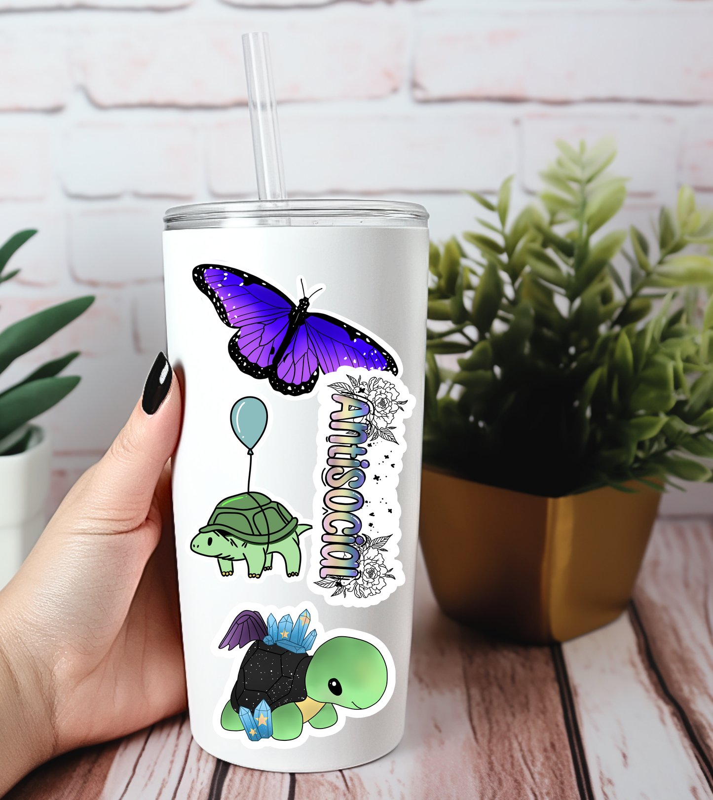 "Dinosaur and Balloon" Sticker