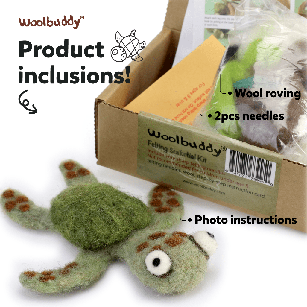 Woolbuddy Needle Felting Kit "Sea Turtle"