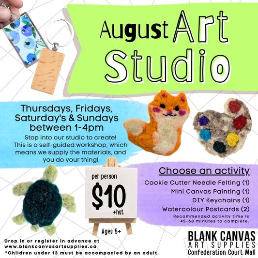 Art Studio: August Dates