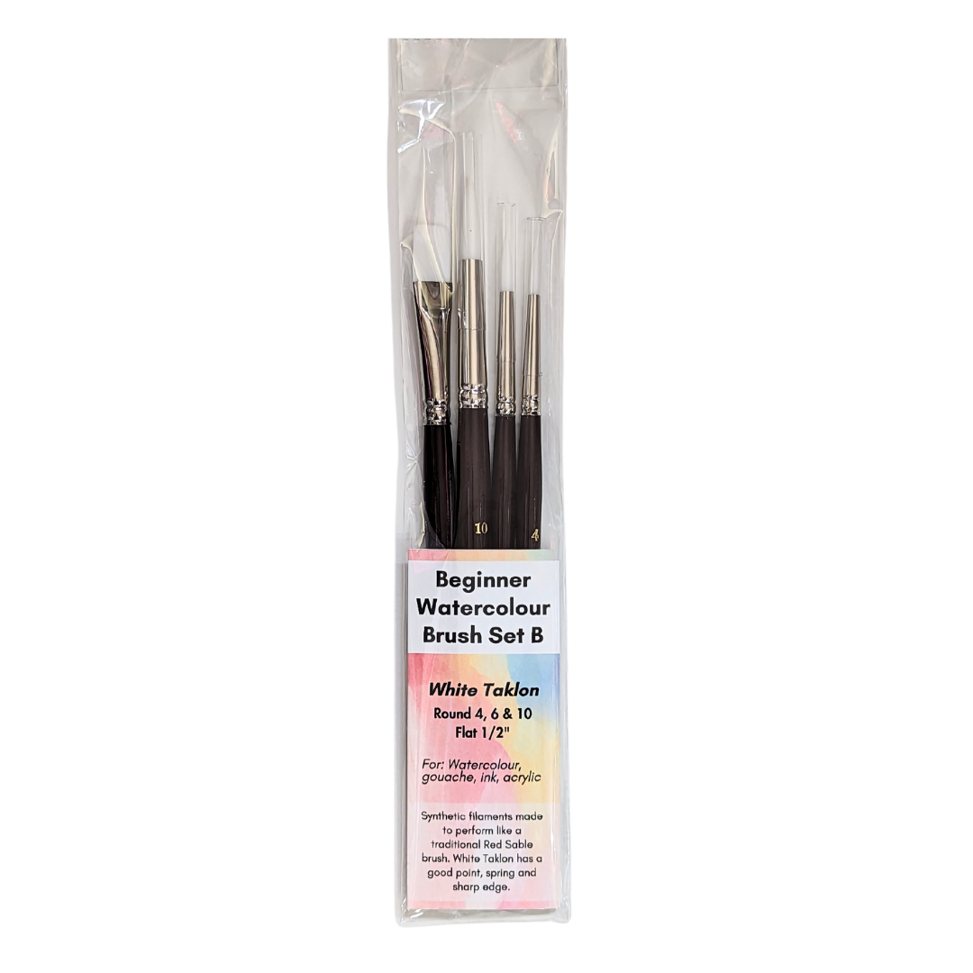 HJ White Taklon Watercolour Brush Sets