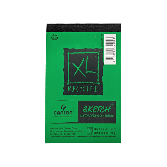 Canson XL Recycled Sketchbook FO 3.5x5.5" 50lb 100 sheets