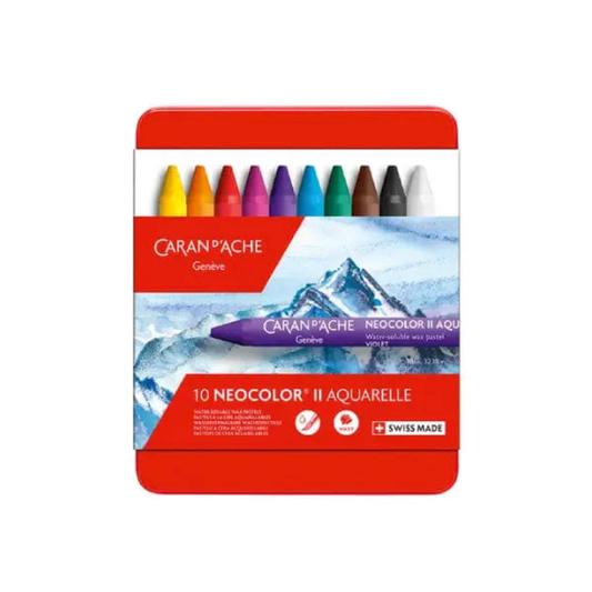 Caran d'Ache Neocolor II Water-Soluble Wax Pastels Set of 10