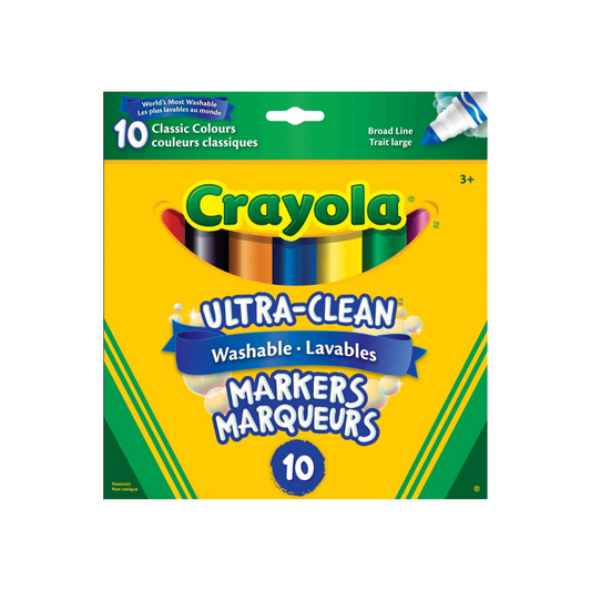 Crayola Classic Ultra-Clean Washable Broad Markers Set of 10