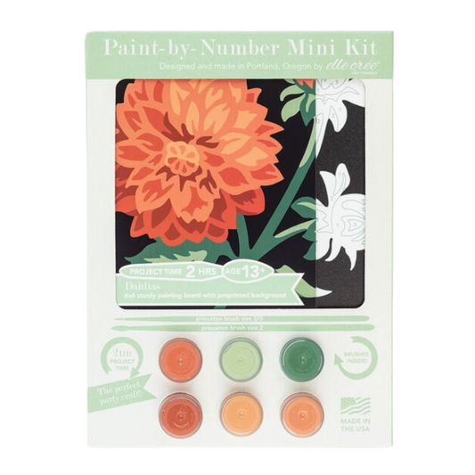 Elle Cree: Dahlias MINI Paint-by-Number Kit