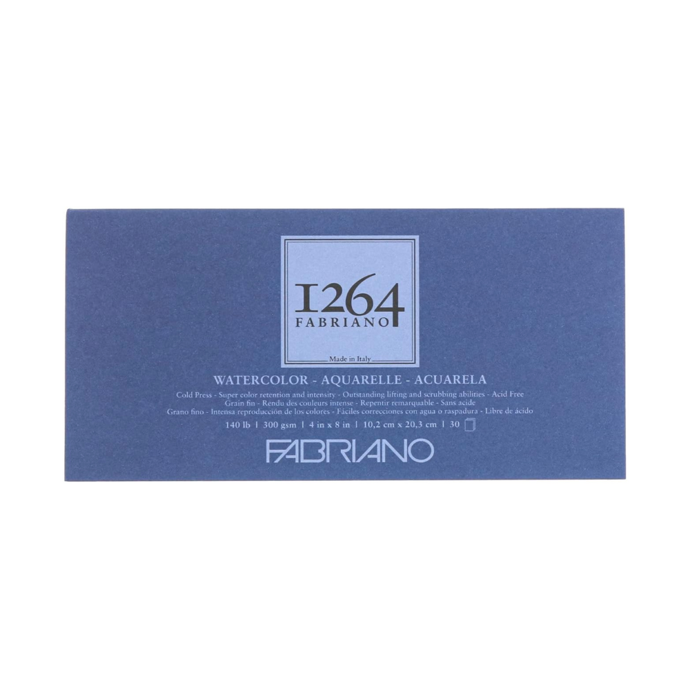 Fabriano 1264 Watercolour Pads CP 140lb 30 Sheets Glue-Bound