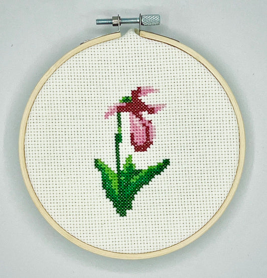 🇨🇦 Island Cross Stitch Kit - Lady Slipper