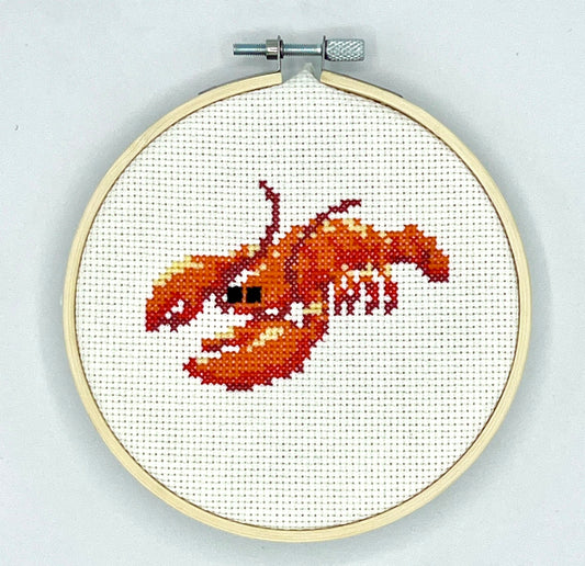 🇨🇦 Island Cross Stitch Kit - Lobster