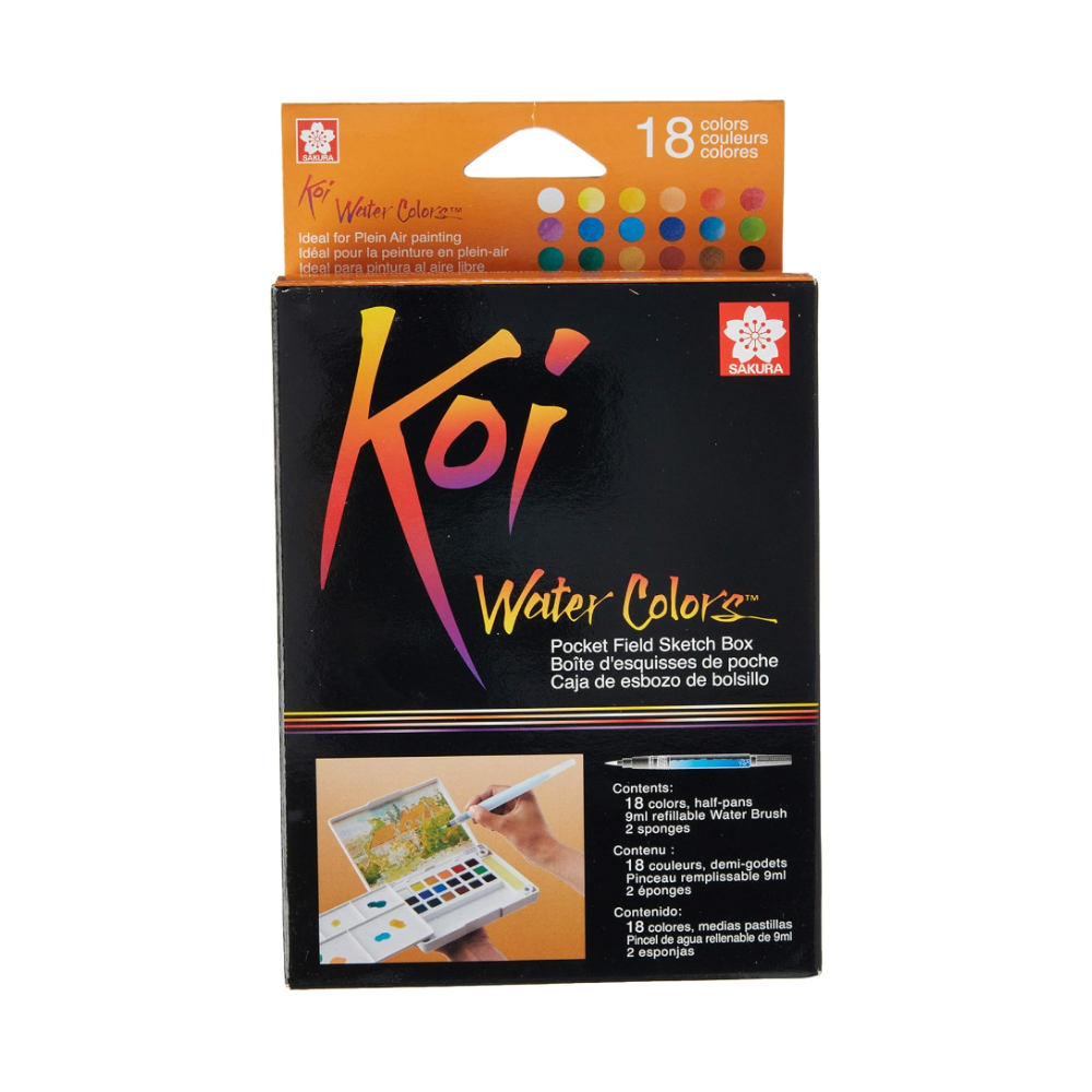 Sakura Koi Watercolour Travel Pocket Sketch 1/2 Pan Sets