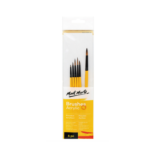 Mont Marte Gallery Series Acrylic Brush Set of 6