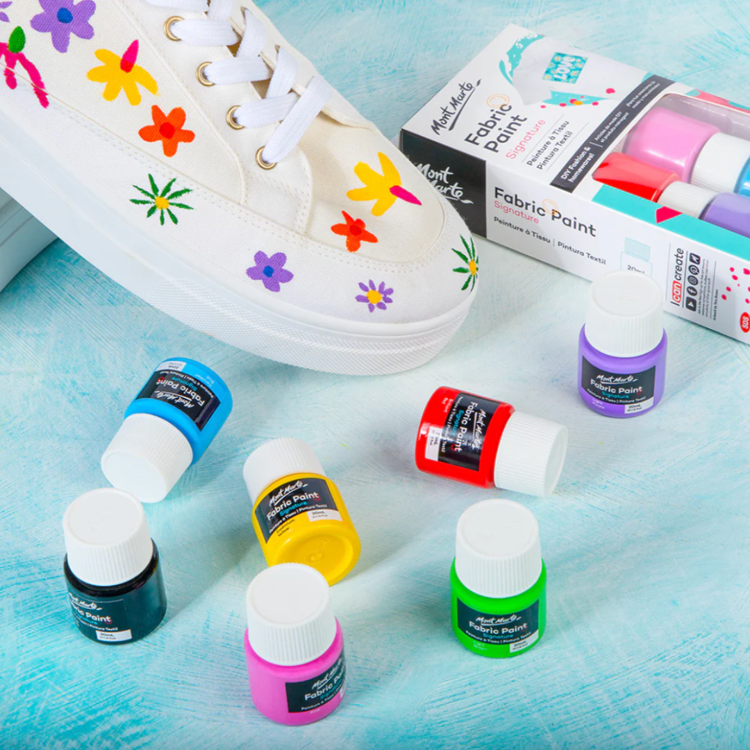 Mont Marte Fabric Paint Set of 8 20ml jars