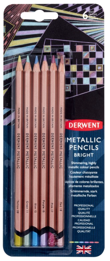 Derwent Metallic Pencil Crayons Set of 6