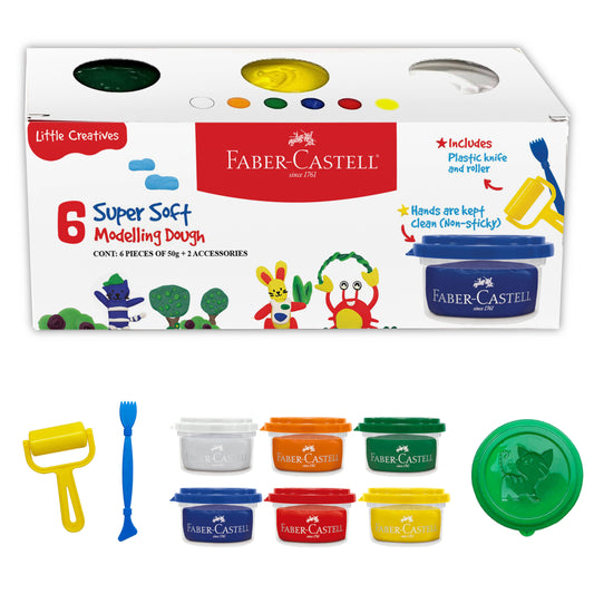 Faber-Castell Little Creatives SuperSoft Modeling Dough Set of 6