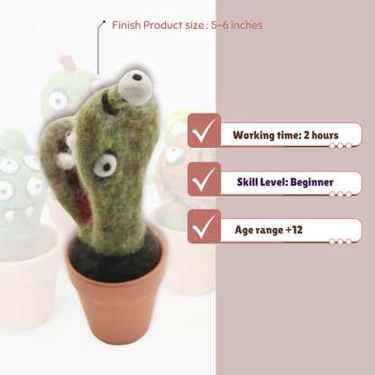 DIY Needle Felting Monster Plant Kit – Flytrap