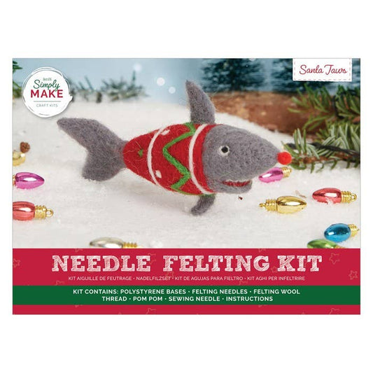 Needle Felting Kit "Santa Jaws, Shark"