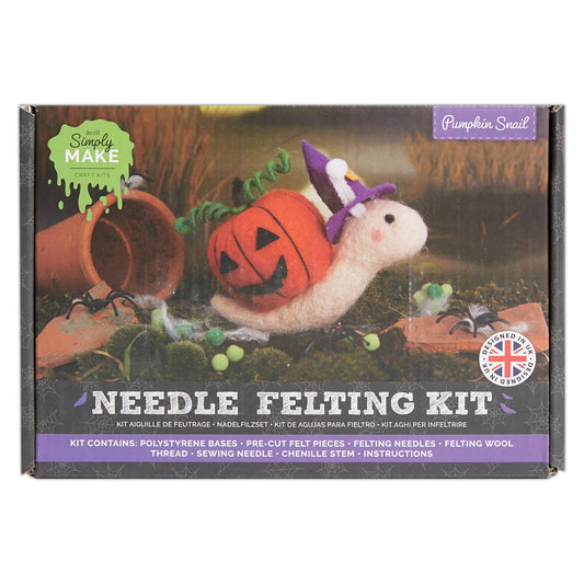 Needle Felting Kit "Pumpkin Snail"