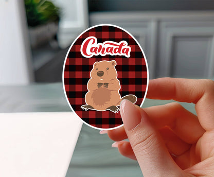 🇨🇦  "Beaver Buffalo Plaid Canada" Sticker