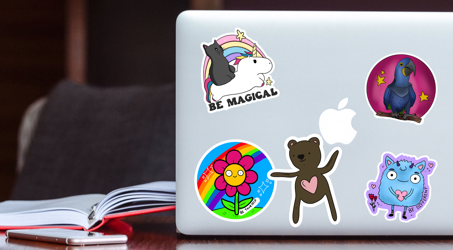 "Dinosaur and Balloon" Sticker