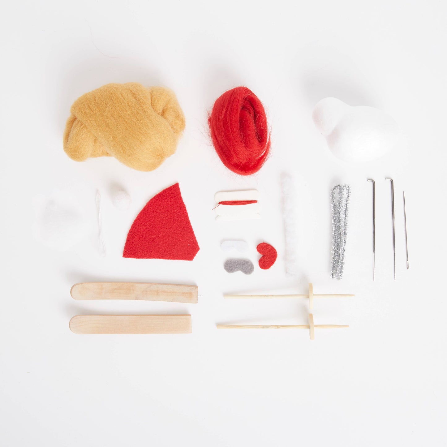 Needle Felting Kit "Christmas Turkey on Skis"