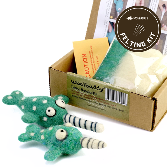 Woolbuddy Needle Felting Kit "Narwhal"