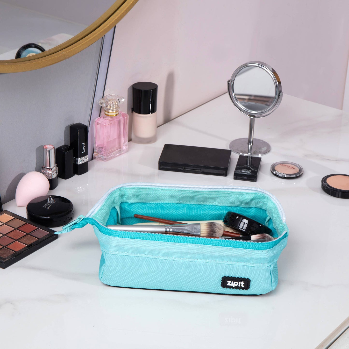 ZIPIT Lenny Pencil Case (Light Teal)