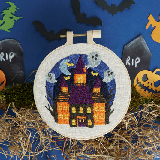 Simply Make Embroidery By Numbers Kit, Haunted House