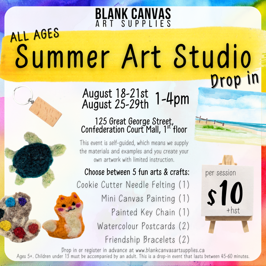 August All Ages Summer Art Studio Drop-in (Week Days)