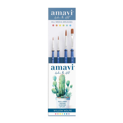 Willow Wolfe Amavi Mixed Media Essentials Set of 4