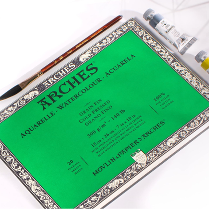 Arches Watercolour Blocks Natural White 140lb 20 Sheets 100% Cotton
