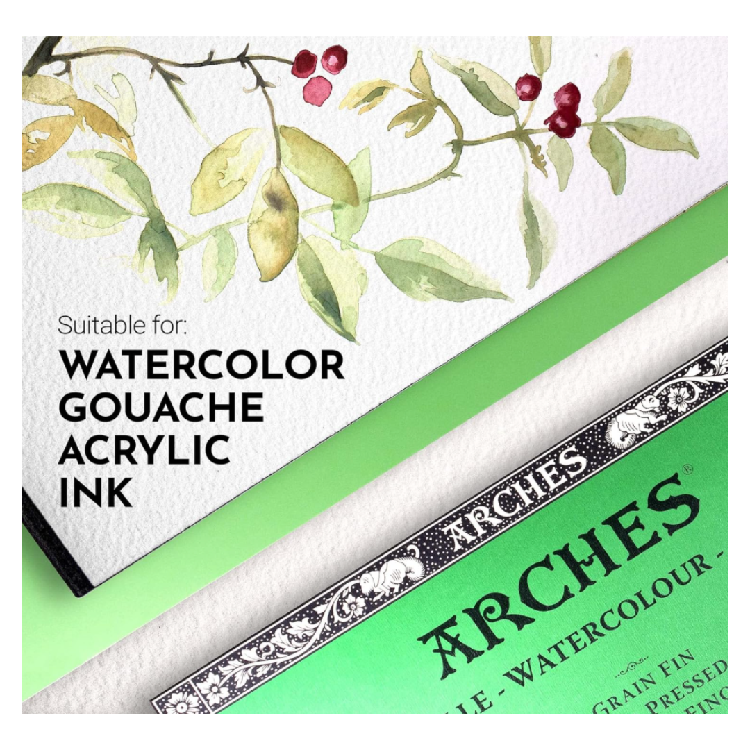 Arches Watercolour Blocks Natural White 140lb 20 Sheets 100% Cotton