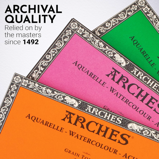 Arches Watercolour Blocks Natural White 140lb 20 Sheets 100% Cotton
