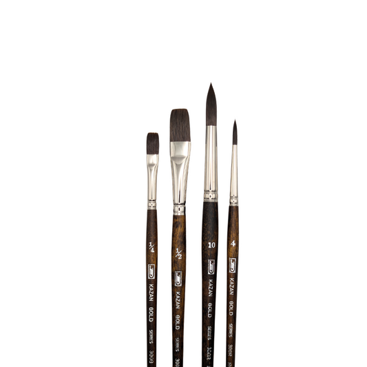 CLEARANCE HJ White Kazan Artist Watercolour Brush Sets