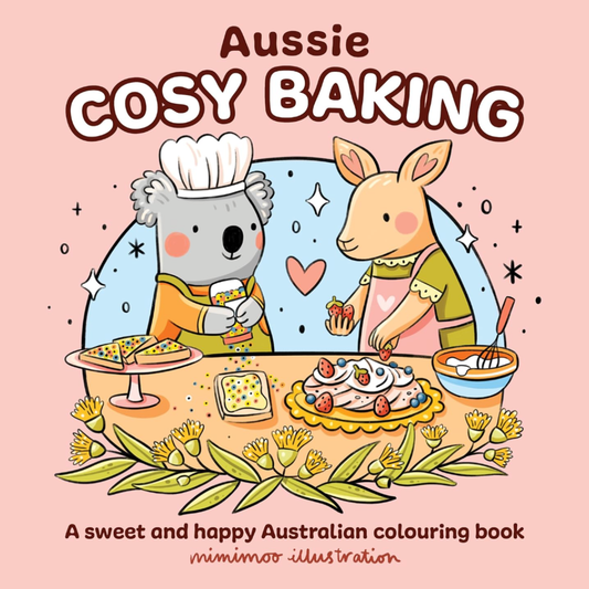 Aussie Cozy Baking: A sweet and happy Australian colouring book