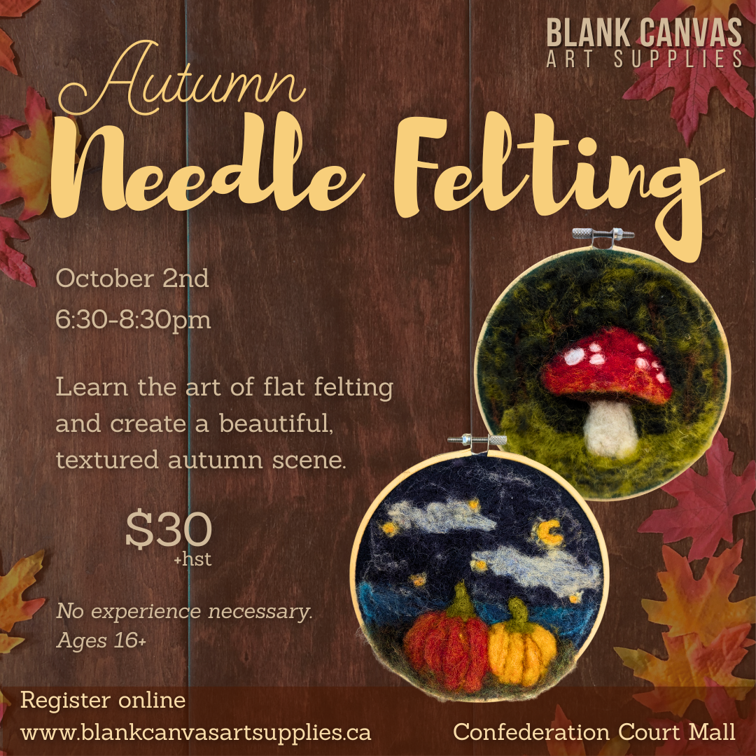 Autumn Needle Felting Workshop: Thursday, October 2nd 6:30-8:30pm