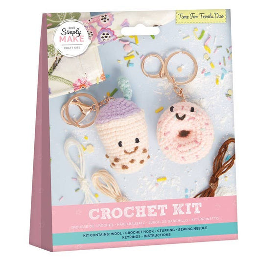 Crochet Key Ring Craft Kit "Time For Treats Duo"