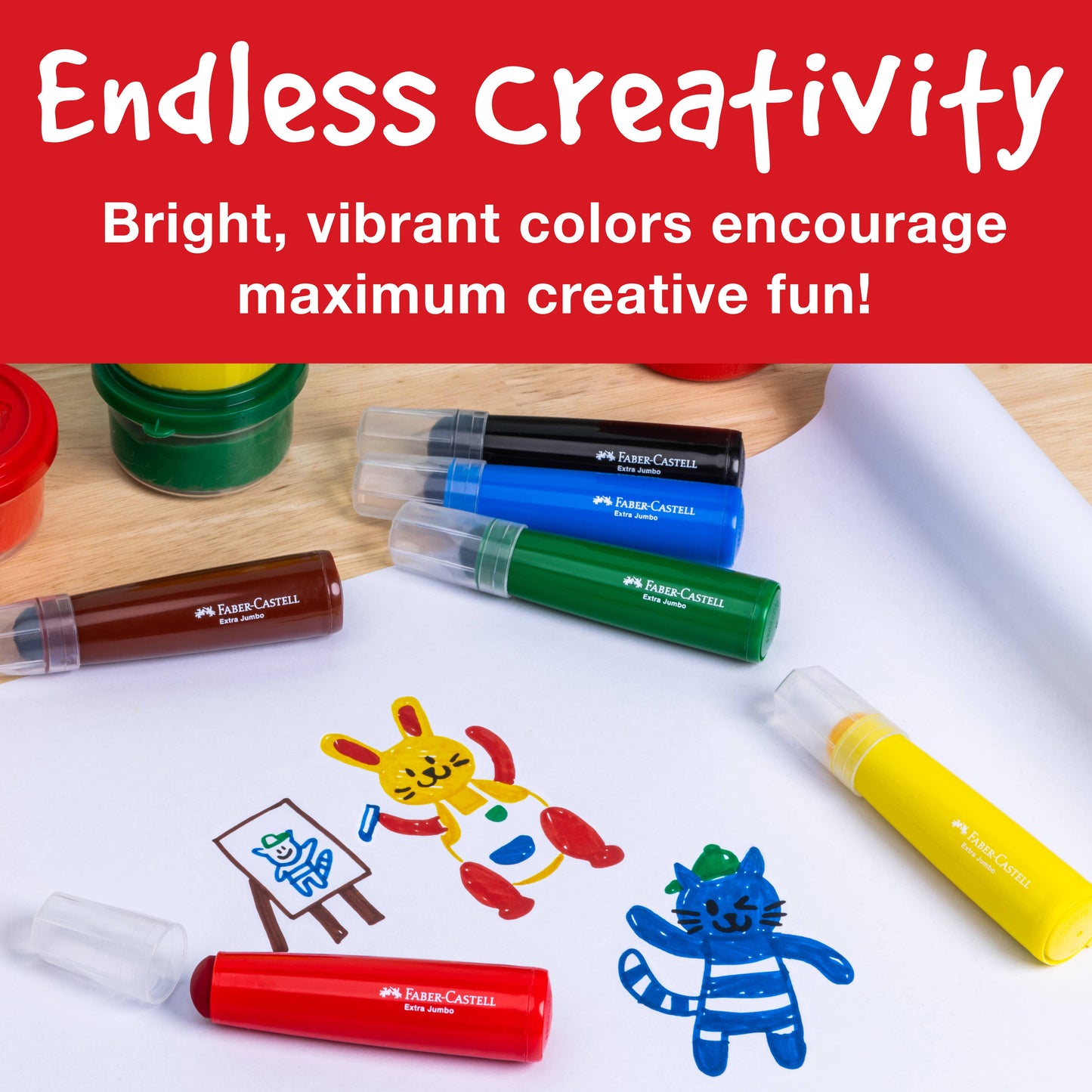 Faber-Castell Little Creatives Ultra Washable Markers Set of 12