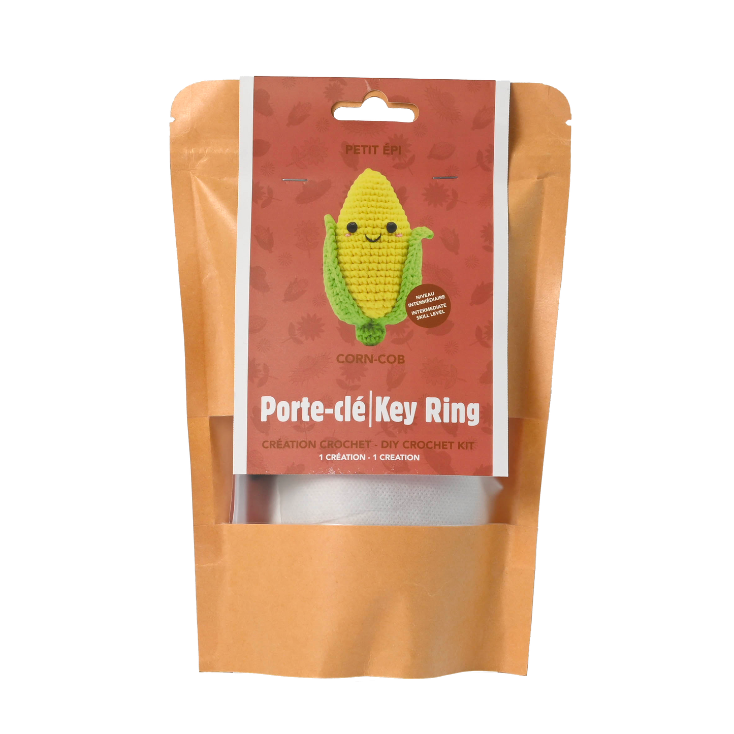 "Corn on the Cob" DIY Keychain Crochet Kit