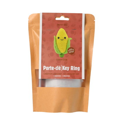 "Corn on the Cob" DIY Keychain Crochet Kit
