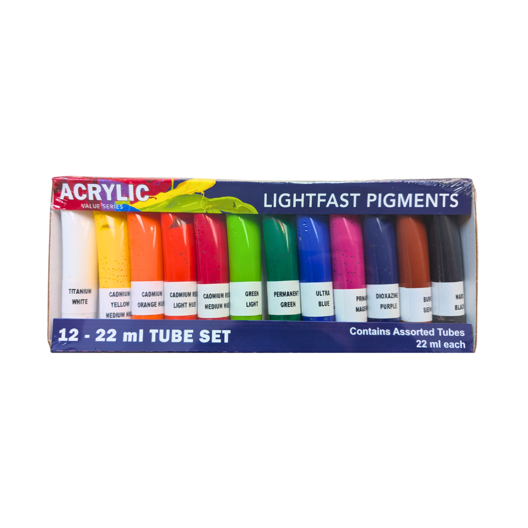 Blank Canvas Acrylic Set of 12 (22ml)