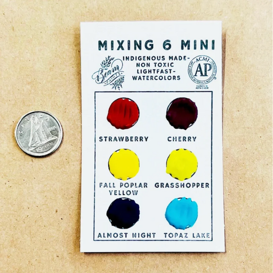🇨🇦 Beam Watercolour Travel Card "Mixing Six" (Small)