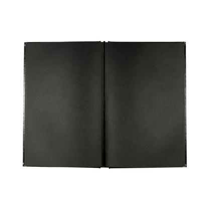 Premium Hardcover Black Paper Sketchbook 5.75x8.75" 110gsm 96 Sheets